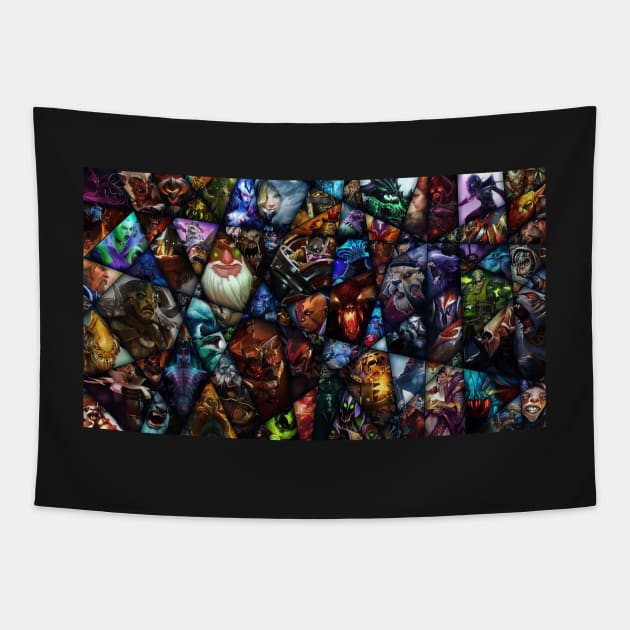 Dota Heroes - Best Selling Design Tapestry by bayamba