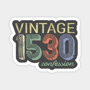 Vintage 1530 Confession Magnet