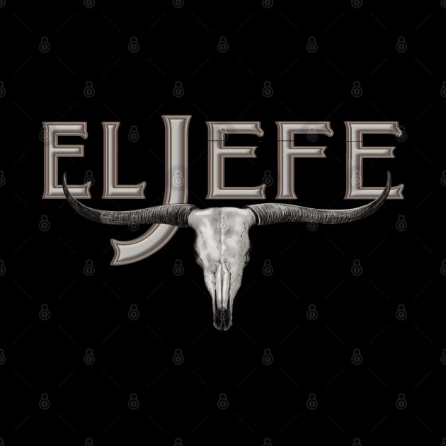 El Jefe longhorn skull by Dual Rogue