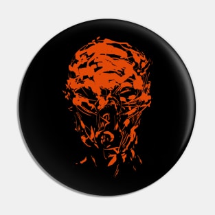 burning man - zombie face Pin