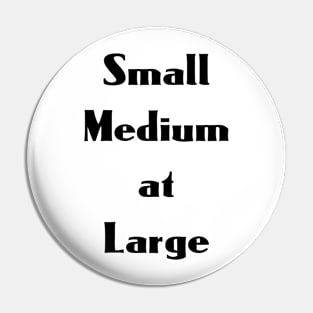 Small Medium at Large Pin