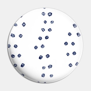 Shibori kanoko blue dot Pin