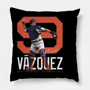 Christian Vazquez Houston Bold Number Pillow