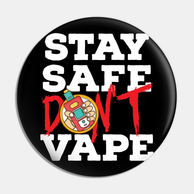 Anti Teen Vaping Non-Smoker Gift Pin by USProudness