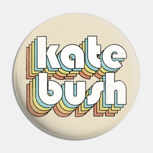 Kate Bush - Retro Rainbow Letters Pin