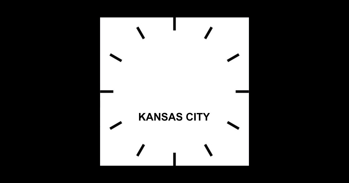 KANSAS CITY Time Zone Wall clock International Timetable Sticker