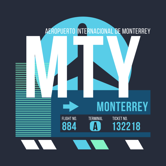 Monterrey (MTY) Airport // Sunset Baggage Tag by Now Boarding