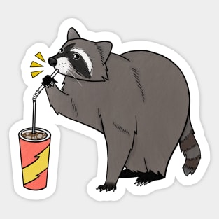 Cowboy Raccoon on a Goose with a Beer - Modelo Inspired, Funny Raccoon  Sticker, Eat Fast Live Trash Opossum Possums Awesome Possum Sticker