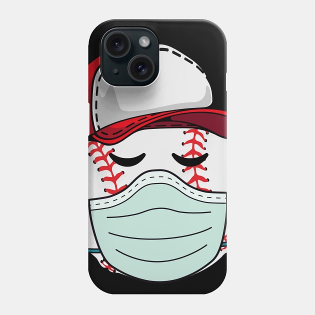 Baseball Wearing Mask Face Anti Virus 2020 Phone Case by cruztdk5