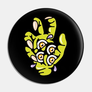 Hand eyes Pin