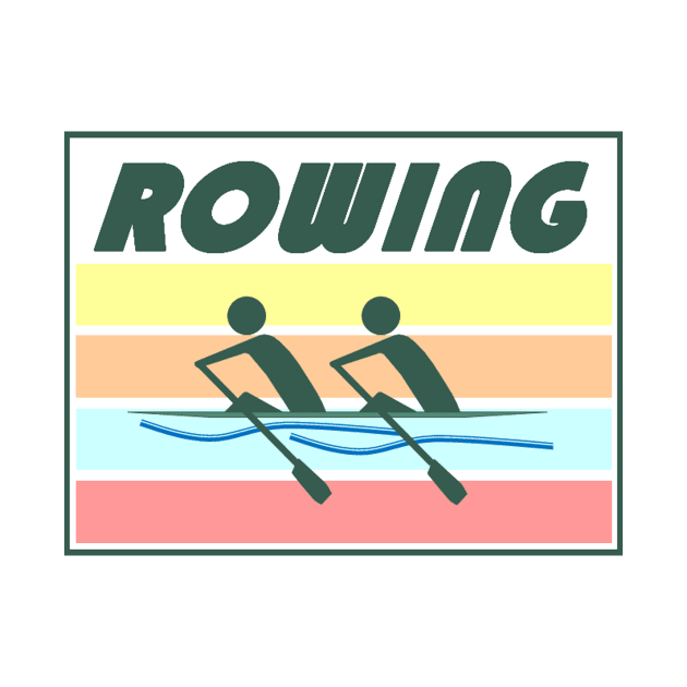 Sculling Double Rowing - Color by HRA Spirit Store