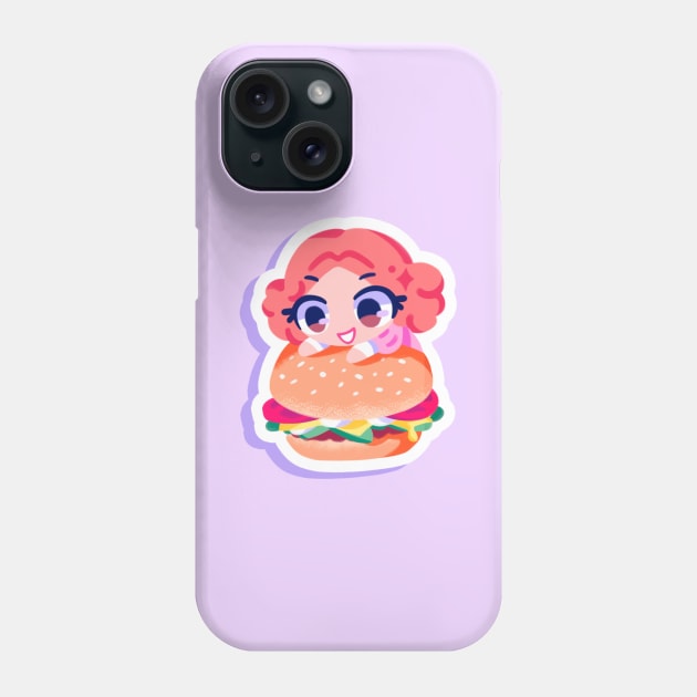 Haru Okumura burger Phone Case by OkiComa