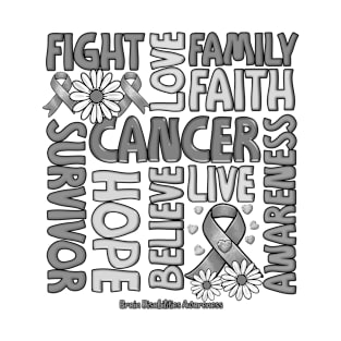 Brain Disabilities Awareness - Fight love survivor ribbon T-Shirt