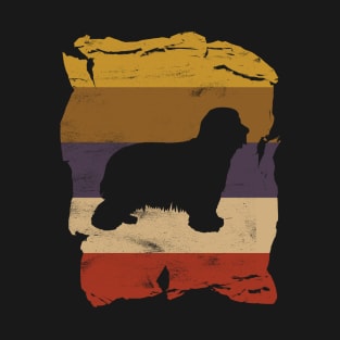 Bearded Collie Distressed Vintage Retro Silhouette T-Shirt