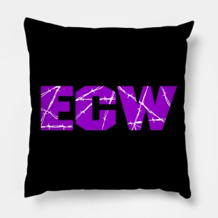 ECW Purple Logo Pillow