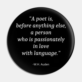 Quote For National Poetry Month Pin