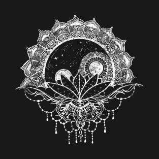 Karma, Yin Yang, Moondala, Mandala, ornaments T-Shirt