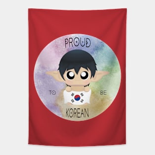 Proud to be Korean (Sleepy Forest Creatures) Tapestry