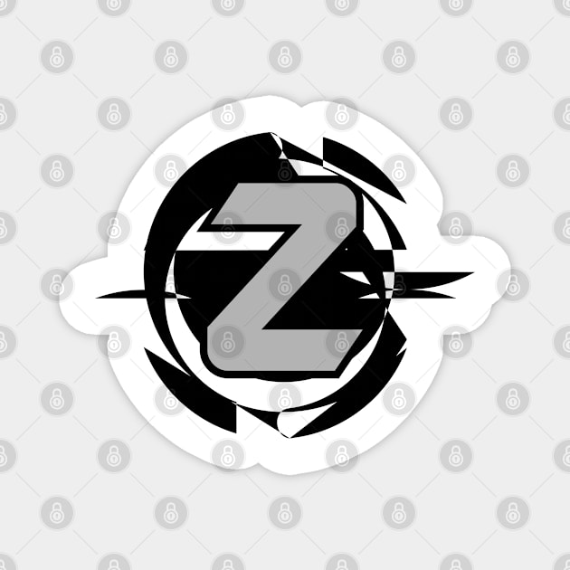 Futuristic Modern Letter Z Magnet by DepicSpirit