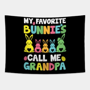 My Favorite Bunnies Call Me Grandpa Family Easter Tapestry