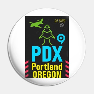 PDX airport code design Pin