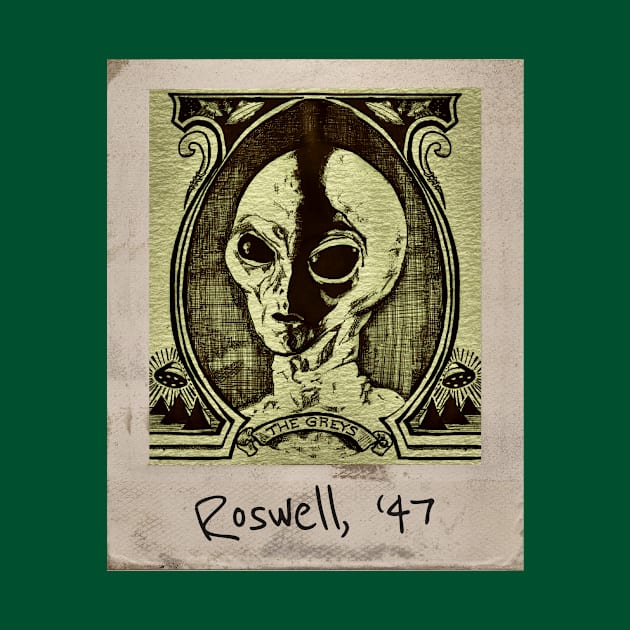 The Greys - Alien Dollar Portrait, Roswell 1947 by Rabid Penguin Records