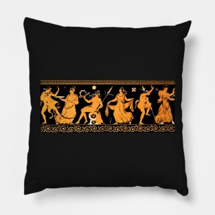 Bacchanalia Greek Vase Attic Red figure Pillow