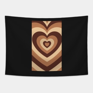 Power puff brown hearts Tapestry