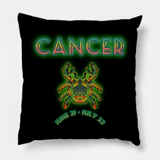 Cancer 2b Black Pillow