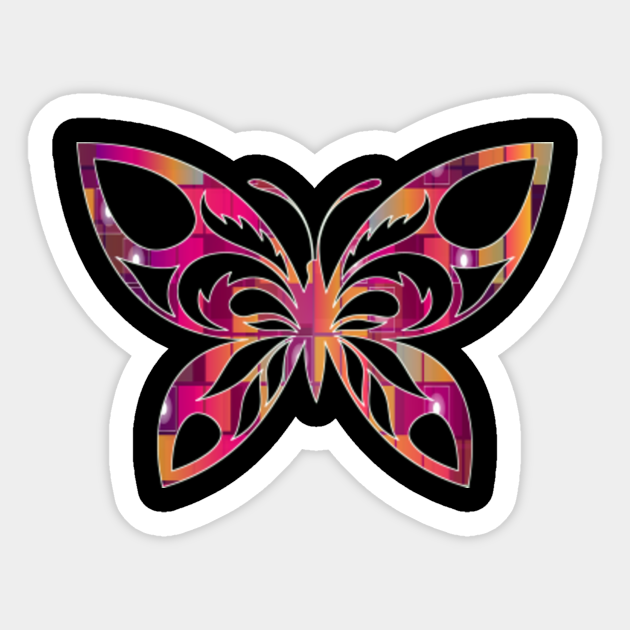 Butterfly 311 - Colorful - Sticker