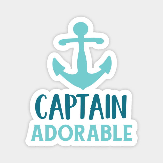 Captain Adorable, Boat Anchor, Sailor, Sailing Magnet by Jelena Dunčević