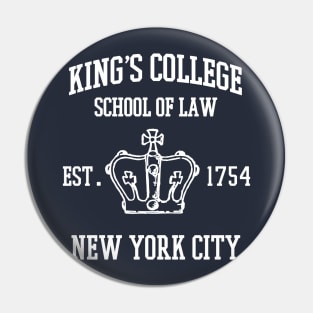 HAMILTON BROADWAY MUSICAL King's College School of Law Est. 1754 Greatest City in the World Pin