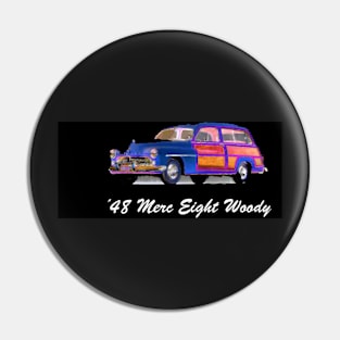 '48 Merc Eight Woody Retro Car Pin