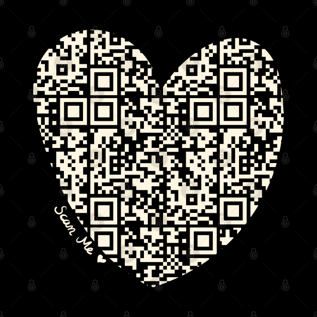 Pastel Yellow Rick Astley Rickroll QR Code Heart Art by VictoriaLehnard