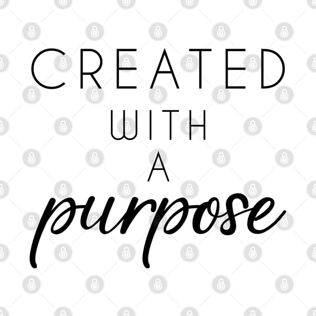 Created with a purpose. Jesus gift. Perfect present for mom mother dad father friend him or her by SerenityByAlex