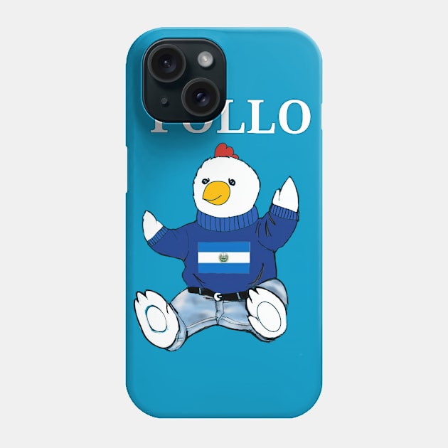 Polio bear flag of El Salvador Phone Case by Duendo Design