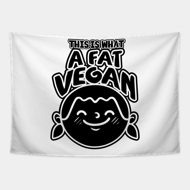 Funny Vegan Design Vegetarian Tapestry by Shiva121