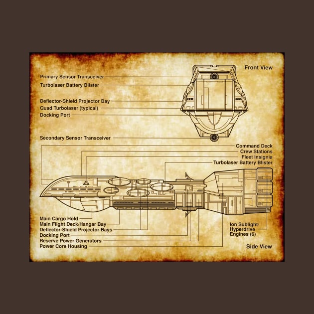 Dreadnaught Parchment Blueprint by Starbase79