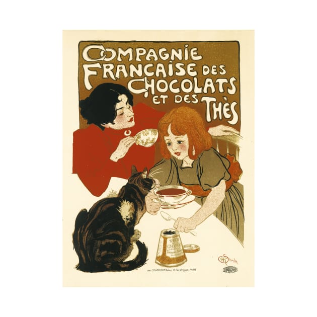COMPAGNIE FRANCAISE Des Chocolats et Des Thes 1895 by Théophile Steinlen by vintageposters