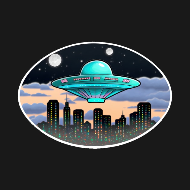 Aliens incoming over the city by BrainfArtBros