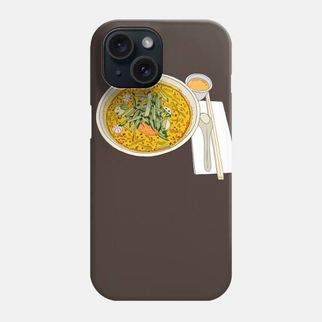 Singapore Laksa Noodle Phone Case by lamaisondulapino