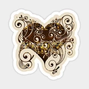 gold plated heart Magnet