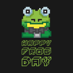 Happy Frog Day Pixel Game Gift T-Shirt