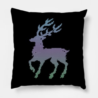 december deer ugly christmas Pillow