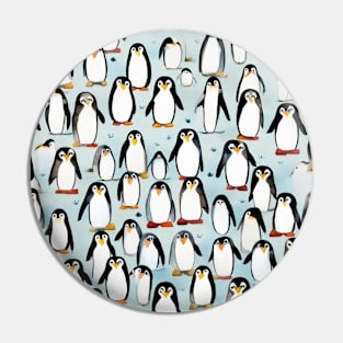 Cute penguin pattern gift ideas, penguins in the ice design Pin