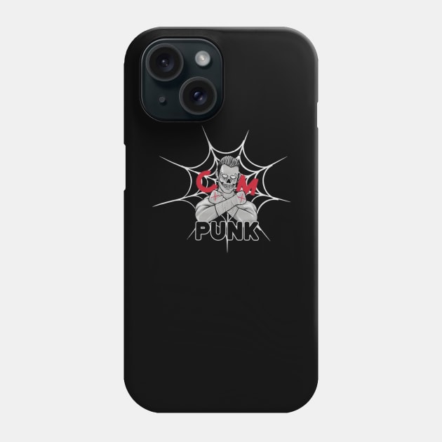 CM Punk Skeleton Web Phone Case by Holman