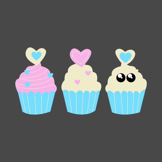 Kawaii cupcakes by LukjanovArt