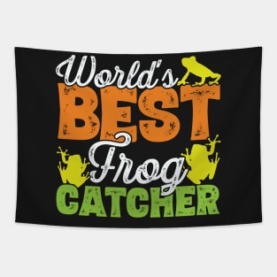 World's best frog catcher - Frog Hunter graphic Tapestry