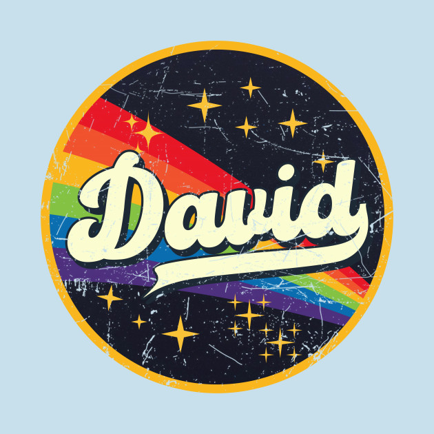 Discover David // Rainbow In Space Vintage Grunge-Style - David - T-Shirt