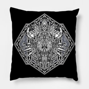 Esoteric Portal Totem Guardian 3rd Eye Demonoid Pillow